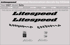 Titanium 2007 Bella Decal Set - Litespeed Bicycles