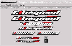 Titanium 2007 Saber Decal Set - Litespeed Bicycles