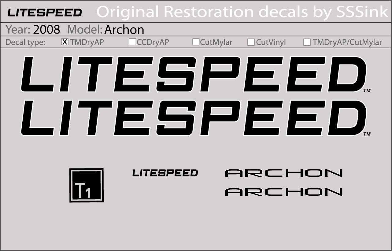 2008 Archon Decal Set