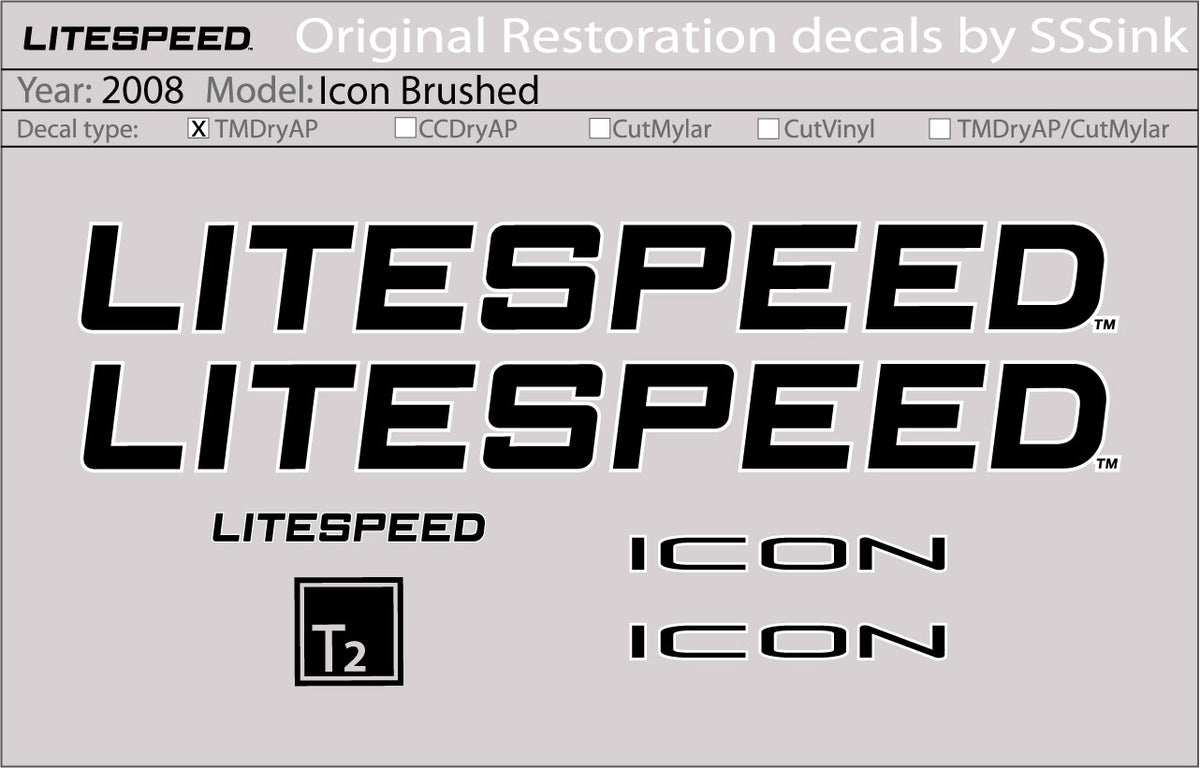 2008 Icon Brushed Decal Set