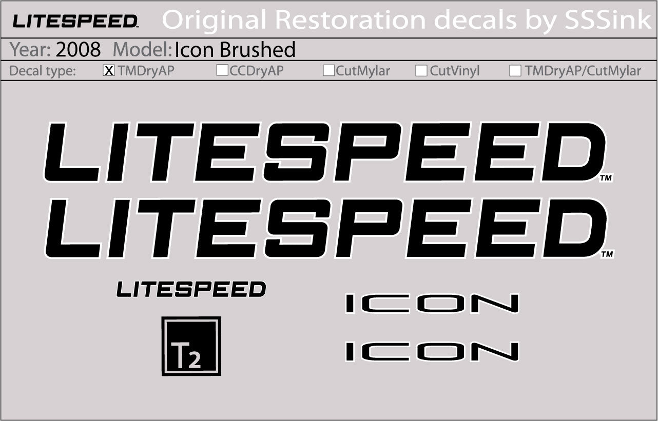 2008 Icon Brushed Decal Set