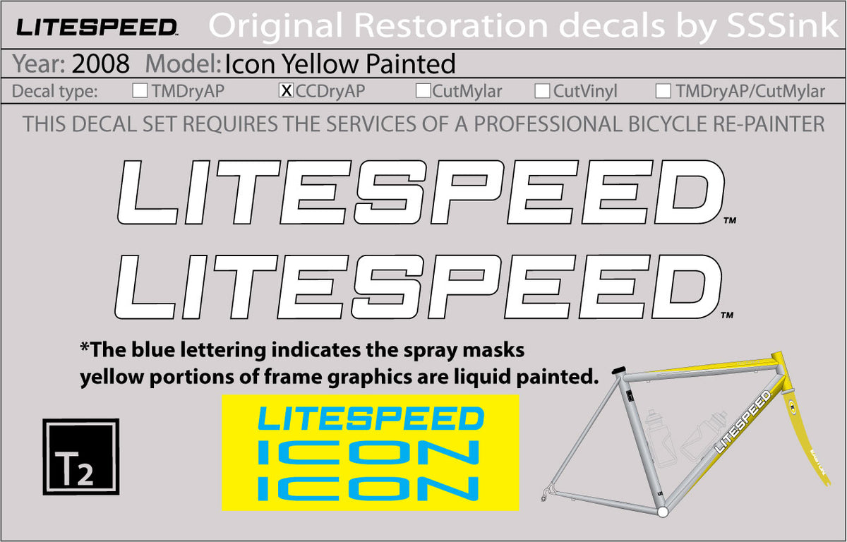 2008 Icon Yellow Decal Set
