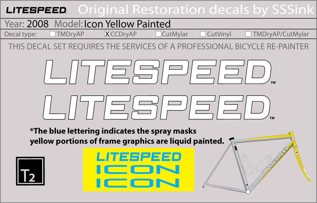 2008 Icon Yellow Decal Set