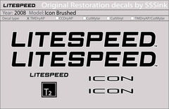 Titanium 2008 Icon Brushed Decal Set - Litespeed Bicycles
