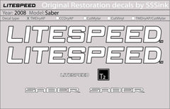 Titanium 2008 Saber Decal Set - Litespeed Bicycles