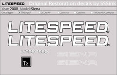 Titanium 2008 Siena Decal Set - Litespeed Bicycles