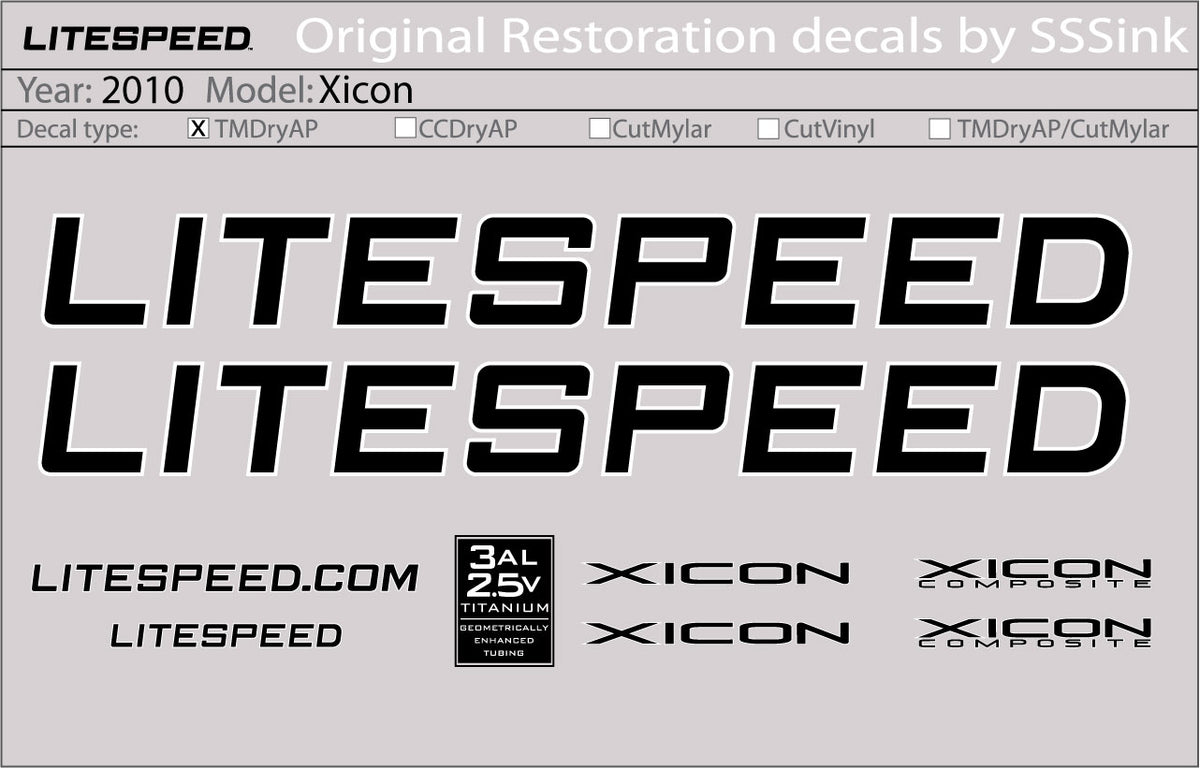 2010 XICON DECALS