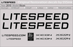 Titanium 2010 XICON DECALS - Litespeed Bicycles