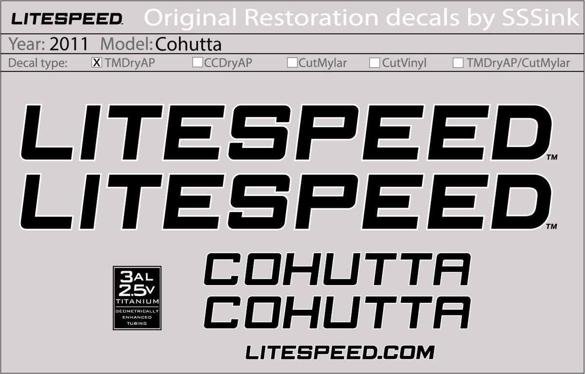 2011 COHUTTA DECALS