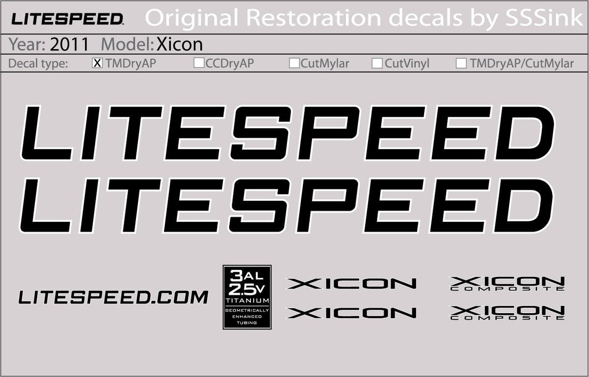 2011 XICON DECALS