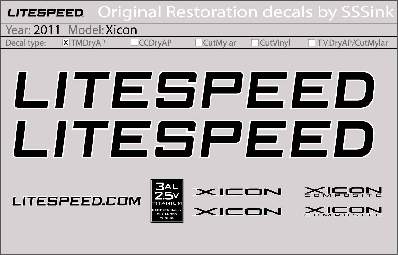 2011 XICON DECALS