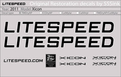 Titanium 2011 XICON DECALS - Litespeed Bicycles