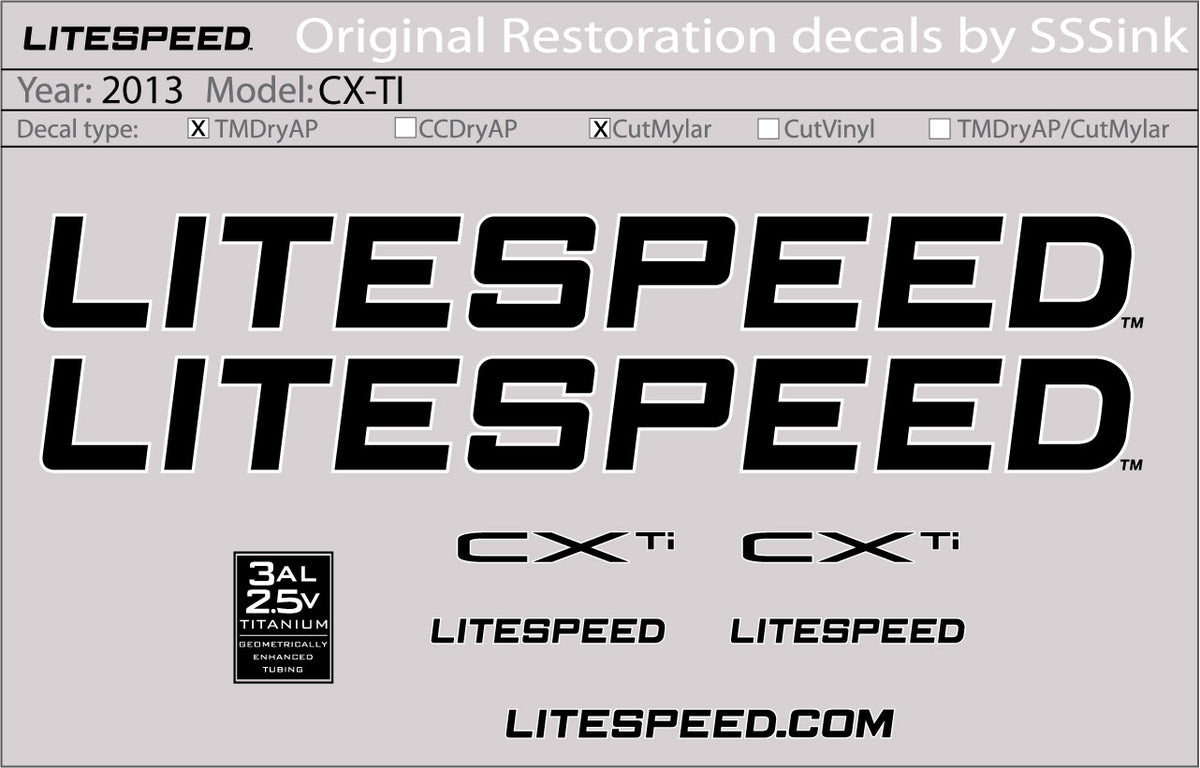 2013 CX-TI DECAL SET