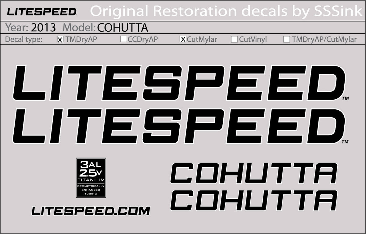 2013 COHUTTA DECAL SET