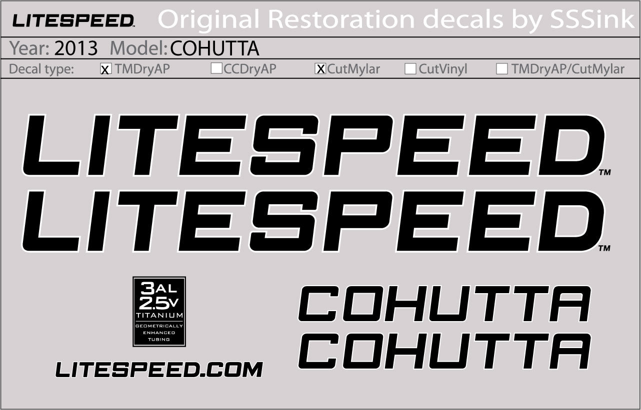 2013 COHUTTA DECAL SET