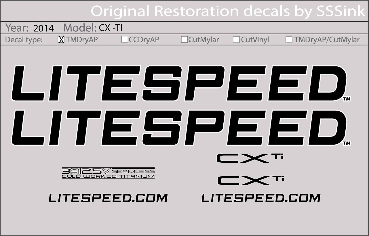 2014 CX-TI DECAL SET