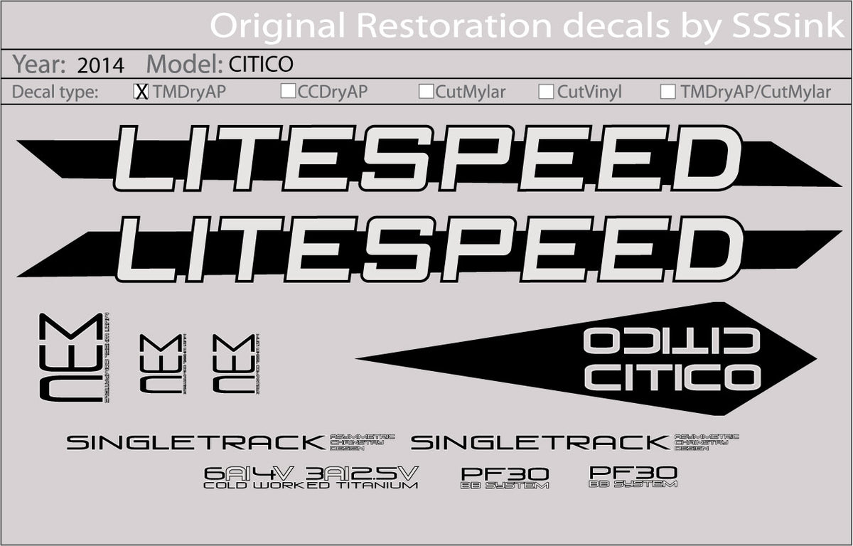 2014 CITICO DECAL SET