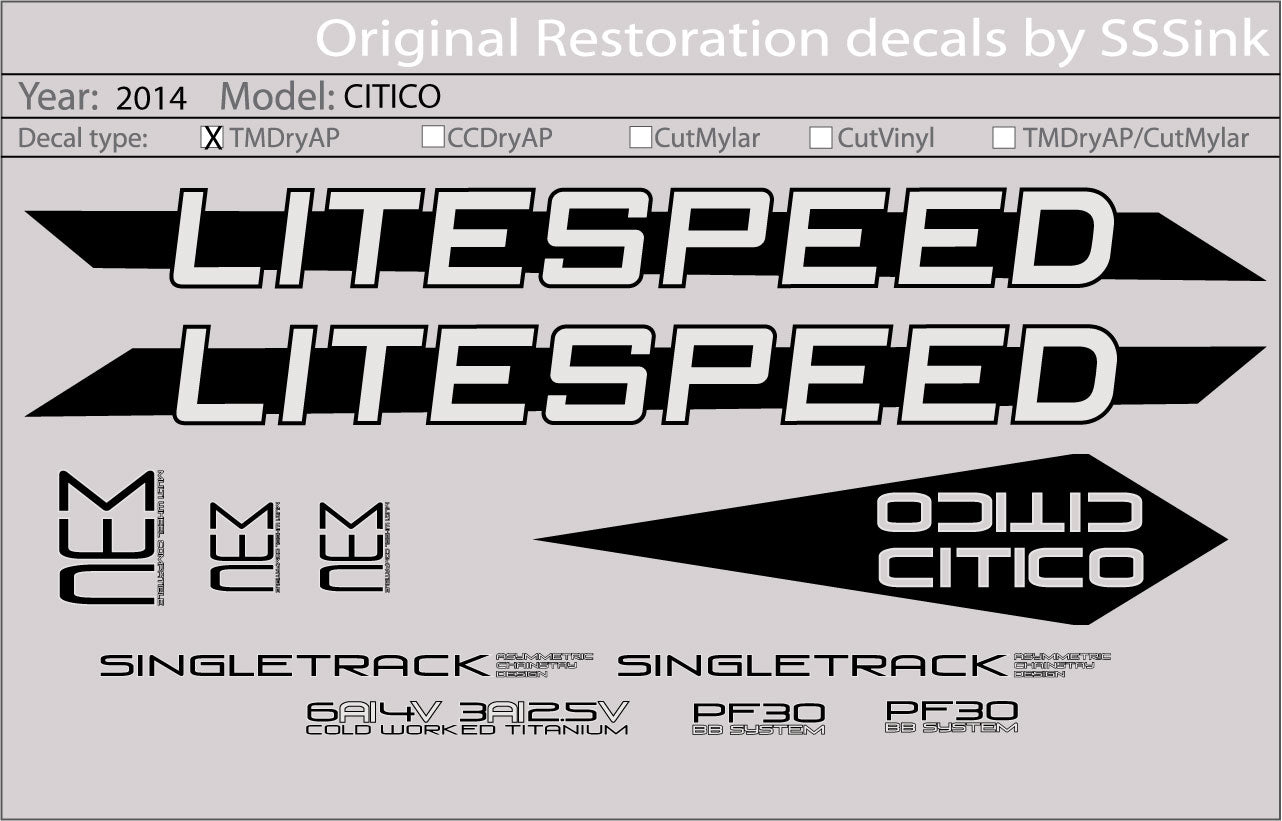 2014 CITICO DECAL SET