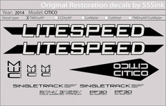 Titanium 2014 CITICO DECAL SET - Litespeed Bicycles