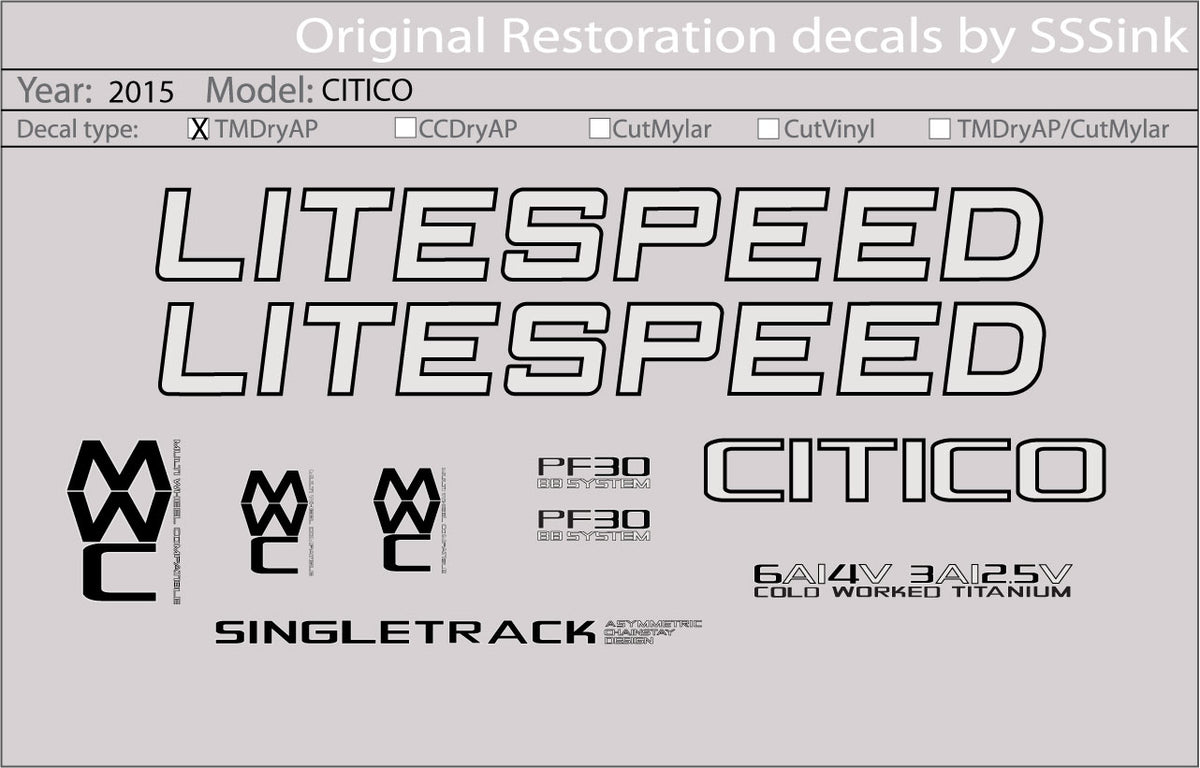 2015 CITICO DECAL SET