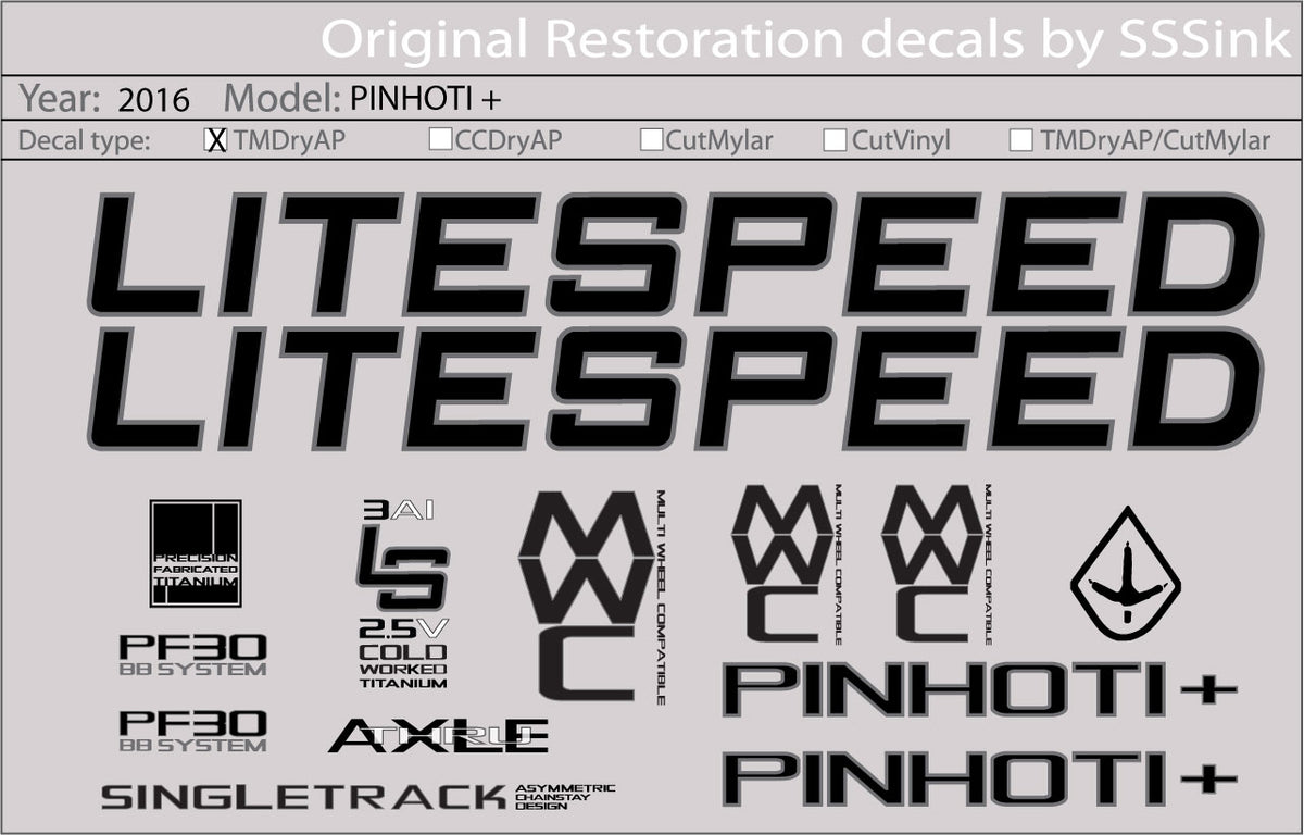2016 PINHOTI + DECAL SET