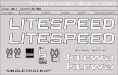 Titanium 2016 KU - WA DECAL SET - Litespeed Bicycles