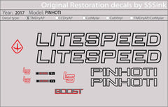 Titanium 2017 PINHOTI DECAL SET - Litespeed Bicycles