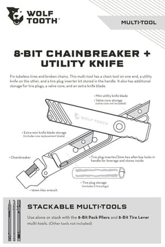 Titanium 8 - Bit Chainbreaker + Utility Knife Multi - Tool - Litespeed Bicycles