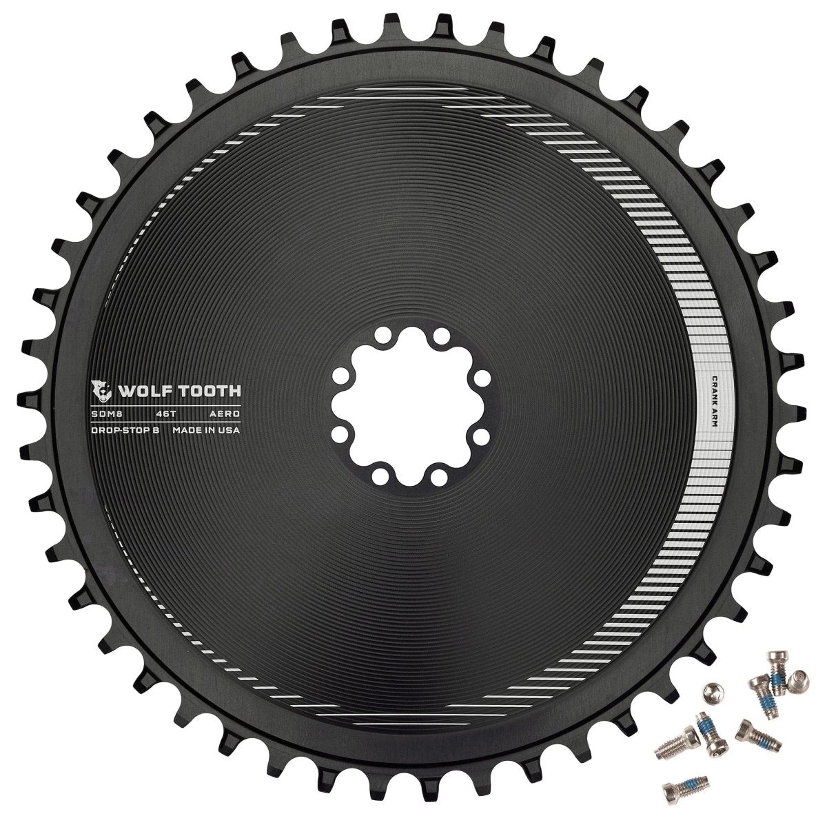 Titanium Aero Direct Mount Chainring for SRAM 8 - Bolt Gravel / Road Cranks - Litespeed Bicycles