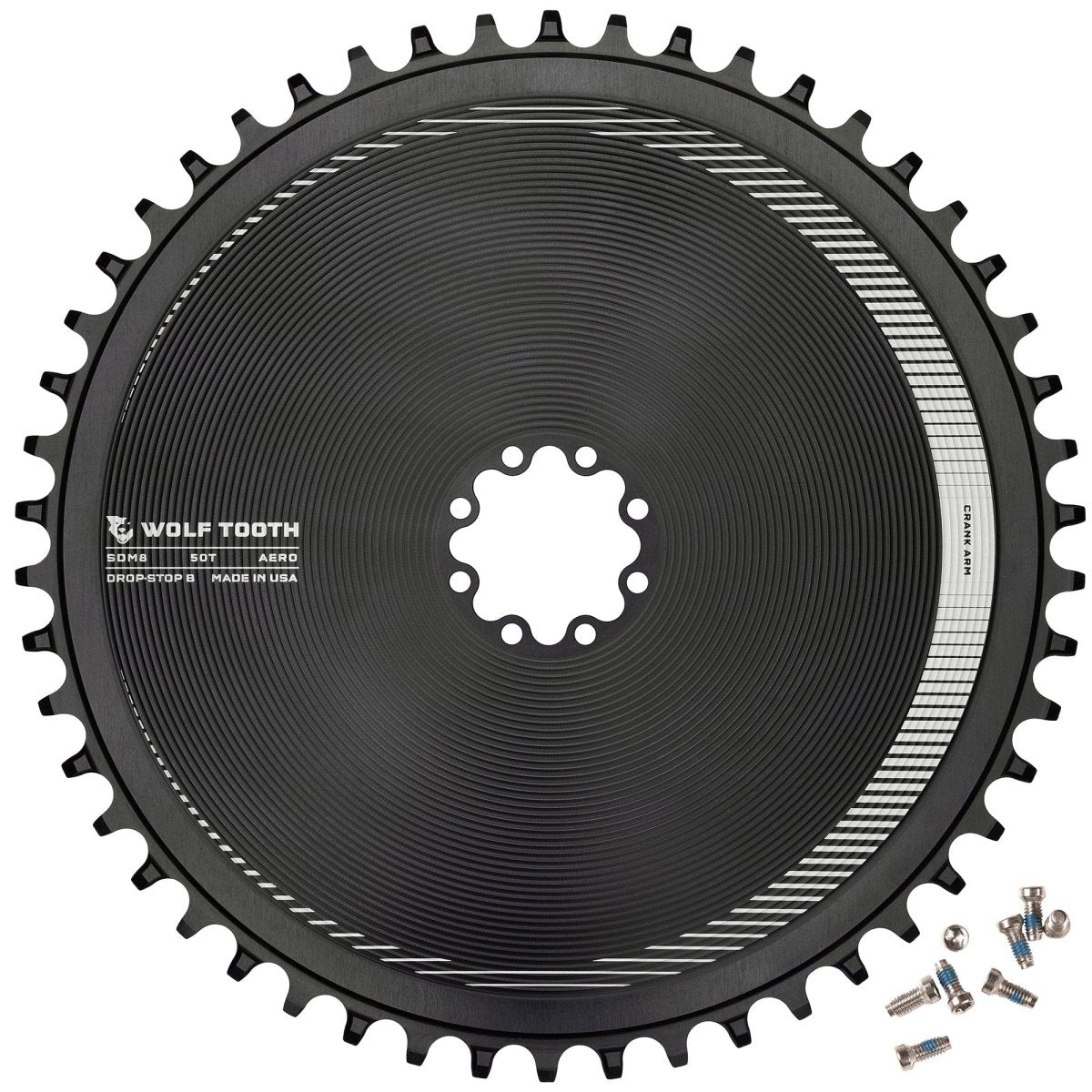 Titanium Aero Direct Mount Chainring for SRAM 8 - Bolt Gravel / Road Cranks - Litespeed Bicycles
