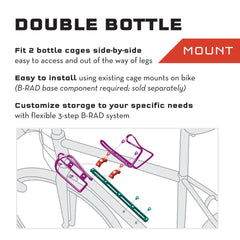 Titanium B - RAD Double Bottle Adapter - Litespeed Bicycles
