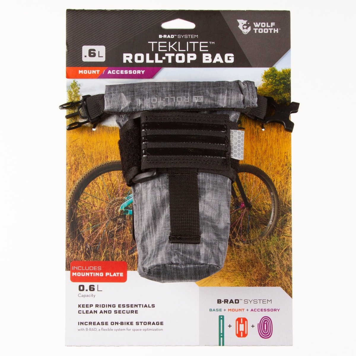 Titanium B - RAD TekLite Roll - Top Bag 0.6L - Litespeed Bicycles