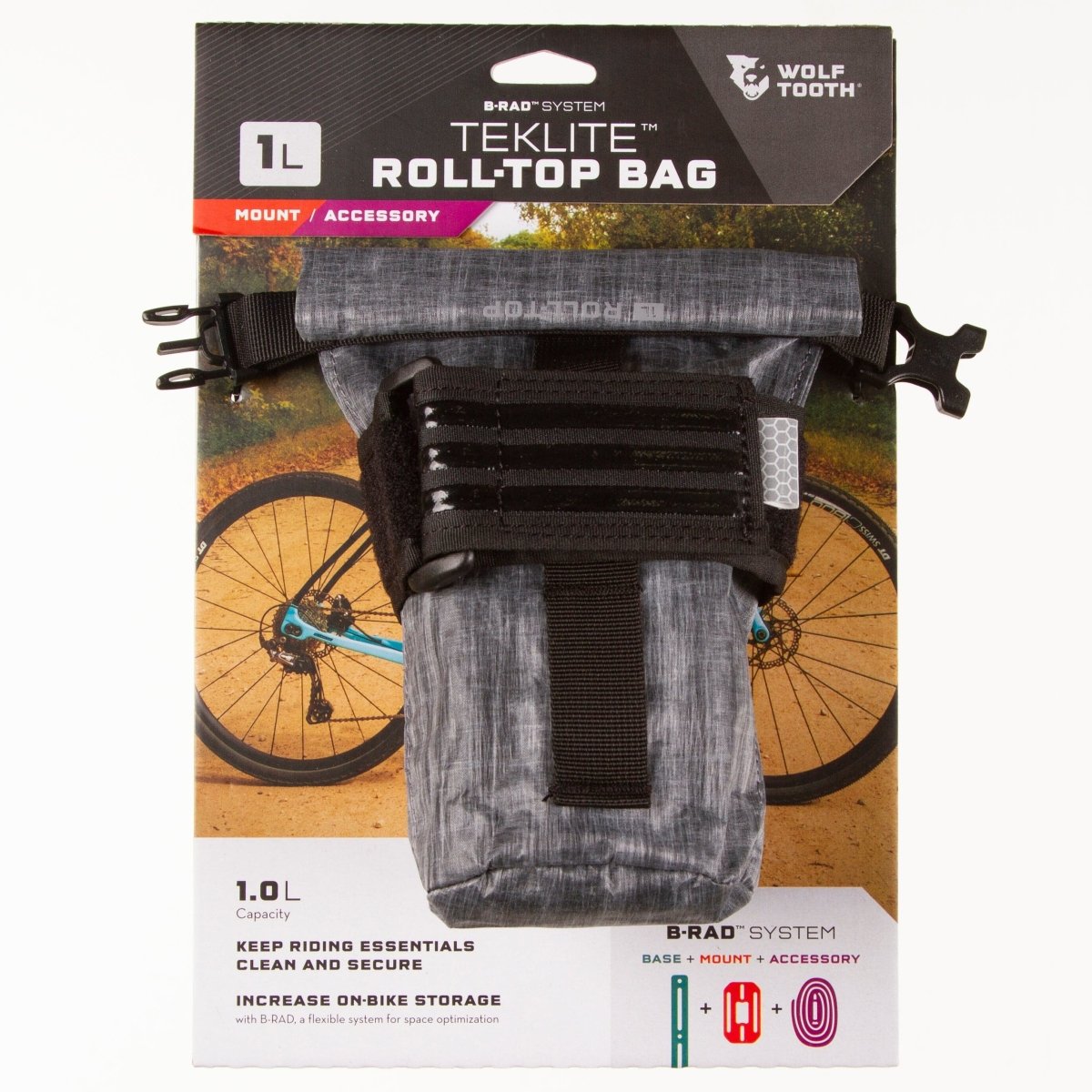 Titanium B - RAD TekLite Roll - Top Bag 1L - Litespeed Bicycles