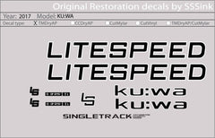 Titanium 2017 KU - WA DECAL SET - Litespeed Bicycles