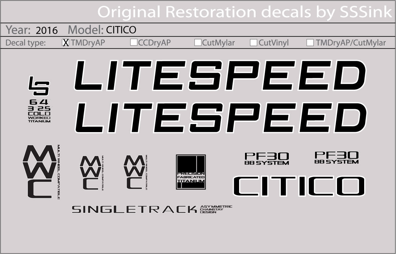 2016 CITICO DECAL SET