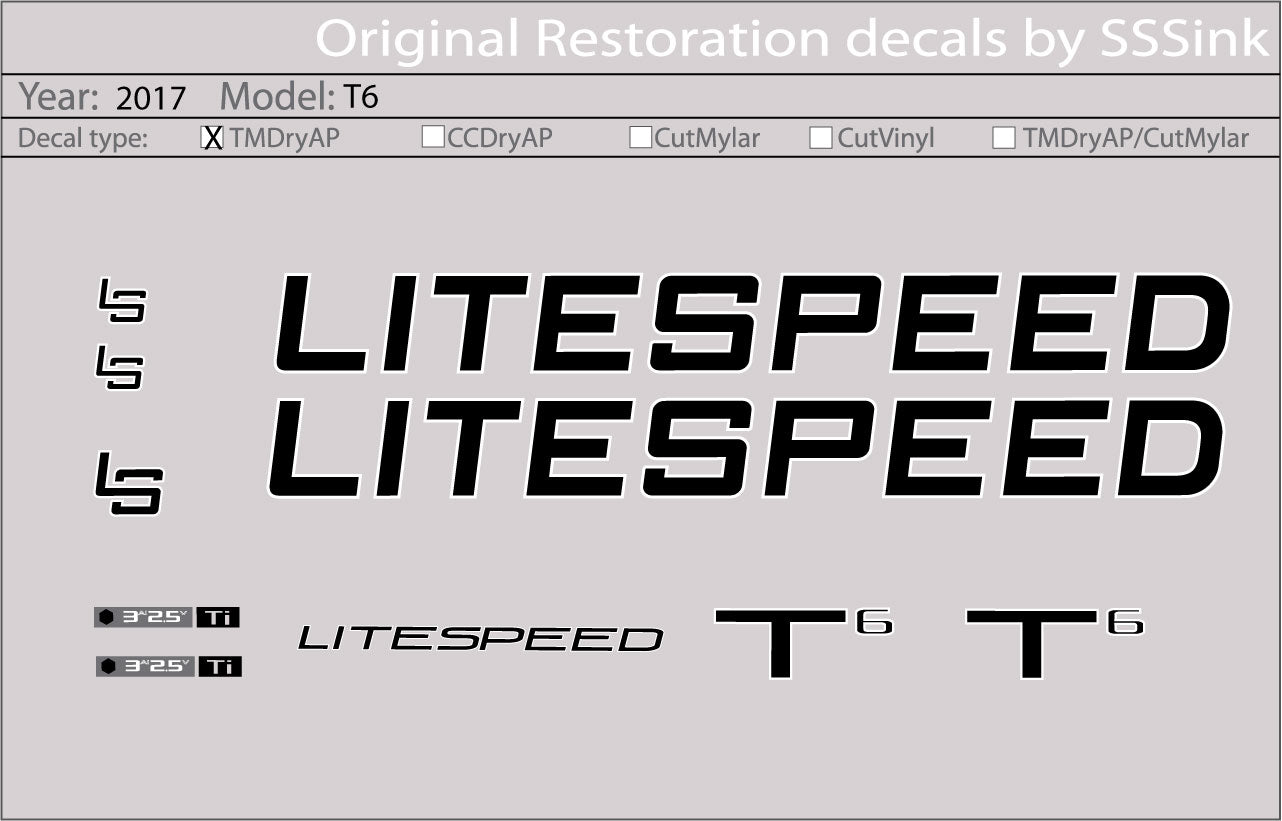 2017 T6 DECAL SET