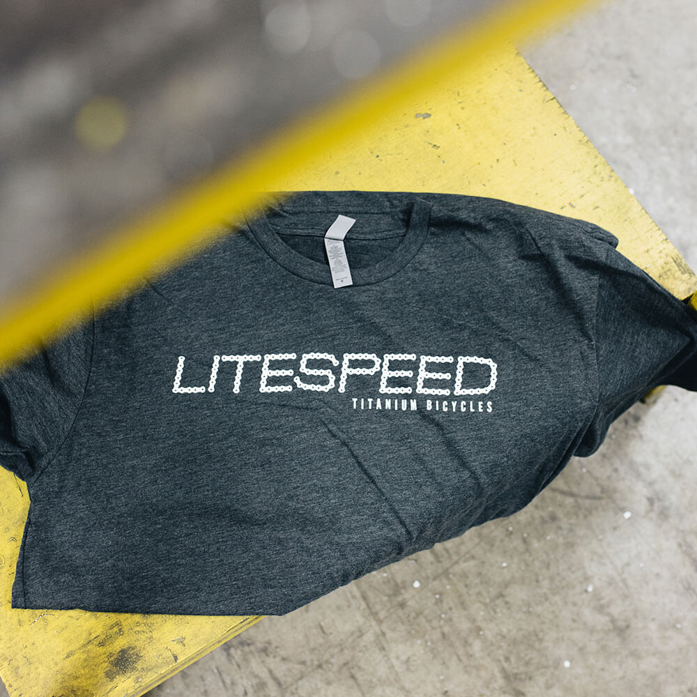 Titanium Unisex Dark Grey Litespeed T-Shirt - Litespeed Bicycles