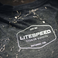 Titanium Unisex Dark Grey Litespeed T-Shirt - Litespeed Bicycles