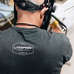 Titanium Unisex Dark Grey Litespeed T-Shirt - Litespeed Bicycles
